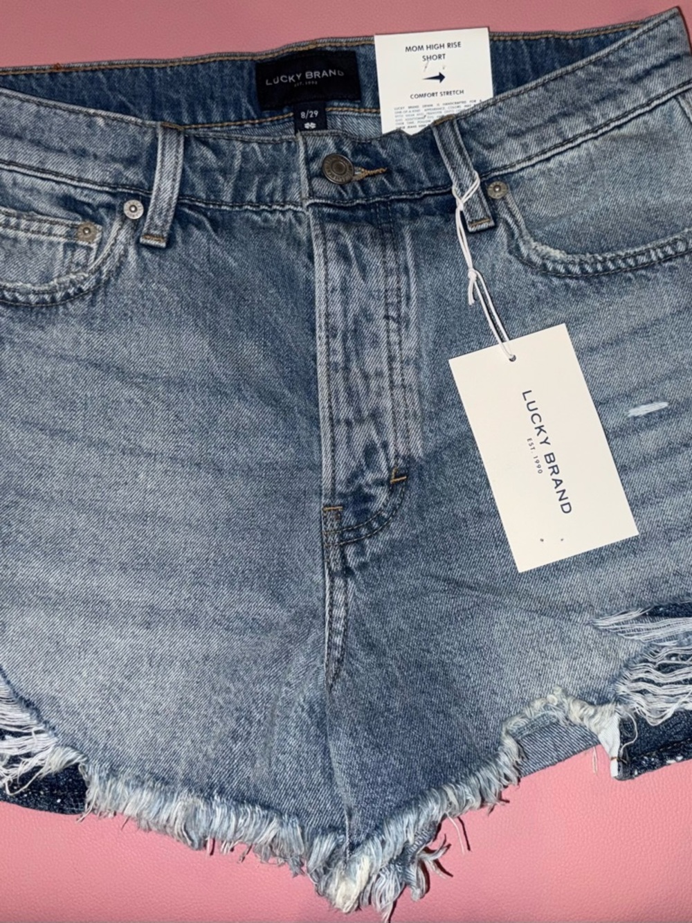 Lucky Brand Blue Denim Mom High Rise Shorts